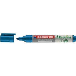 Marcatore per lavagne bianche Edding 28 EcoLine punta tonda - tratto 1,5-3 mm blu - 4-28003 - conf. 10