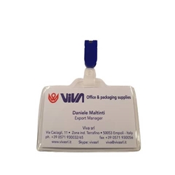 Portanome in pvc Viva aggancio-cartoncino - conf. 100