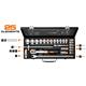 Chiavi a bussola profilo esagonale 1/2" Neo Tools -  cricchetto attacco 1/2" 90 denti - set da 25 pezzi - acciaio CrV