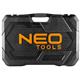 Set di utensili Neo Tools -  bussole profilo Superlock ed esagonale 1/4" - 3/8" e 1/2" - chiavi combinate - pinze e giraviti - set 233 pezzi - acciaio Crv