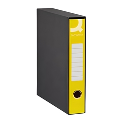 Registratori a leva - Q-connect - A4 con custodia - commerciale - dorso 5 cm - giallo  - conf. 6