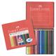 Matite Colorate Acquerellabili Colour Grip Faber Castell - Astuccio Metallo - 112423 - conf. 24