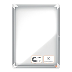 Bacheca Premium Plus Nobo - magnetica - con serratura - 4xA4 - grigio