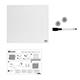 Lavagna in vetro Diamond Nobo - magnetica - cancellabile - 45x45 cm - bianco