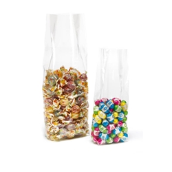 Busta trasparente con soffietto per alimenti fondo quadro Favorit 40 μm 6+5x20 cm - conf. 50