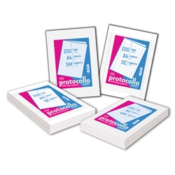 Fogli protocollo - Blasetti - A4 - 60 g/m2 - 0Q - pacchetto da 20 ff