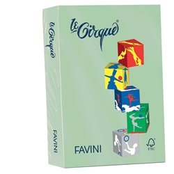 Carta colorata Favini Le Cirque A3 80 g/m² colori tenui - risma da 500 fogli verde - A71P353