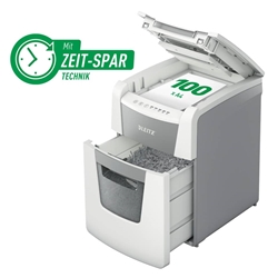 Distruggidocumenti automatico Leitz IQ P4 Small Office AutoFeed 100 ff - 34 L - bianco - 80110000