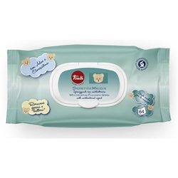 Salviettine milleusi igienizzanti con antibatterico Trudi Baby Care - conf. 128