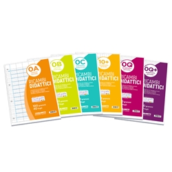 Ricambi in PVC Blasetti Didattico per quaderni ad anelli A4 - 100 g/m2 - 40 ff - 0Q+ - 7436