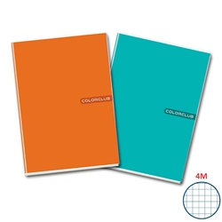 Maxi quaderno A4 copertina 200 gr/mq - 20+1 ff 80 gr/mq Colorclub quadretti 4 mm - 5711- conf. 10