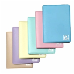 Portacarte a libro Alplast Pluricard Smile - 14 scomparti colori pastello - 880P- conf. 24