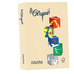 Carta colorata Favini Le Cirque A4 160 g/m² colori tenui - risma da 250 fogli camoscio - A74R304