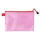 Busta in rete con chiusura  zip Lebez - in PVC colorato trasparente - 33x23 cm - 3014