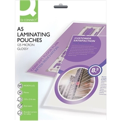 Pouches per plastificatrici Q-Connect 153x216 mm 125 micron A5 - conf. 25