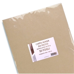 Carta da pacco Florio Carta ripiegata formato 100x140 cm - colore avana - conf. 50