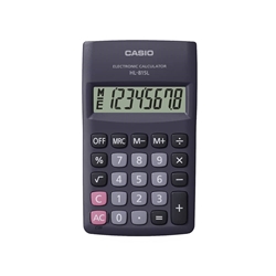 Calcolatrice tascabile ad 8 cifre Casio con cover in plastica blu HL-815L-BK-W-GP