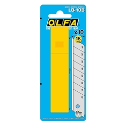 Blister 10 lame segmentate Olfa 100x18 mm per cutter - LB10B- conf. 10