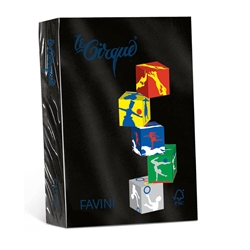Carta colorata Favini Le Cirque A4 160 g/m² colori forti - risma da 250 fogli nero - A74A304