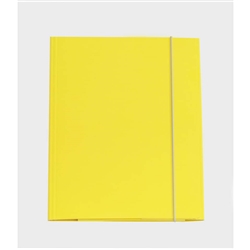 Cartella a tre lembi con elastico Cartotecnica del Garda 25x34 cm 0,8 mm colore giallo - CG0032LBXXXAE04- conf. 10