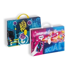 Valigetta in PPL Favorit con stampa Social 37,5x27x8 cm - 400174616