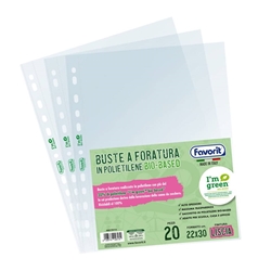 Buste a foratura universale Favorit banda laterale trasparente 400178113- conf. 20