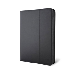 Portablocco City Time Professional A4 in eco-pelle - 25,5x34 cm - nero - 4851-N