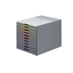 Cassettiera in plastica di alta qualità VARICOLOR® Durable 10 cassetti 7610-27