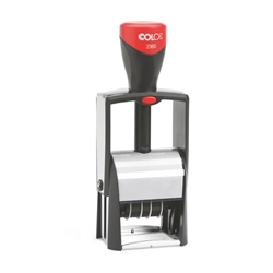 Timbro Colop 2360 autoinchiostrante datario con piastra personalizzabile 30x45 mm - 2360