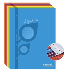 Maxi quaderno fogli mobili rinforzati Rambloc Il Quaderno A4 - 80 g - conf. 6