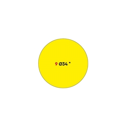 Etichette permanenti Markin Copiatabu Ø 34 mm - giallo - conf. 10