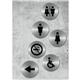 Targhette adesive Securit® in acciaio inox - icone assortite - conf. 6