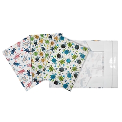 Cartella a 3 lembi Plastibor con elastico tondo - A4 - Icon Sea P6730290