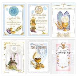Biglietti augurali Prima Comunione Biembi 12x18 cm - conf. 6