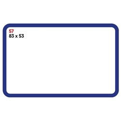 Etichette bianche permanenti Markin Copiatabu 83x53 mm bordata - conf. 10