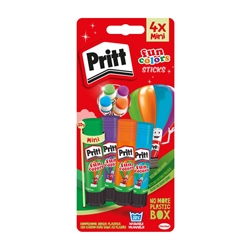 Colla stick Pritt Fun Colors 10 g in blister da 4 colori assortiti 2776968- conf. 4