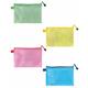 Busta in rete con chiusura  zip Lebez - in PVC colorato trasparente - 33x23 cm - 3014