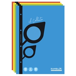 Blocco collato a fogli mobili Rambloc FSC® A4 - 40 ff - 80 g - conf. 4