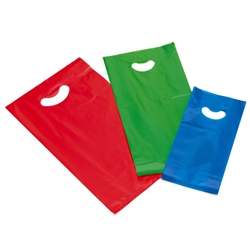 Buste Favorit Smiling Bag con manico e soffietto in PE sp. 60 μm 14+3+3x32 cm - conf. 125