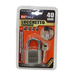 Lucchetto a chiave in acciaio Emi 40x62 mm - 8100545