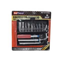Kit coltelli da intaglio Emi per grafica - conf. 13 pezzi
