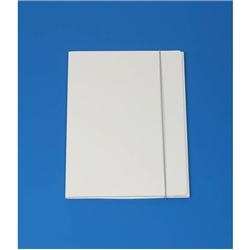 Cartella a tre lembi con elastico Cartotecnica del Garda 25x34 cm 0,8 mm colore bianco - CG0032LBXXXAE13- conf. 10