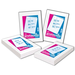 Fogli protocollo A4 Blasetti - 20 ff - 60 g/m2 - 0A 6499- conf. 40