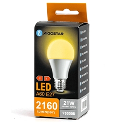 Lampadine LED Aigostar A60 E27 21W luce calda 3000K 312992