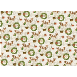 Carta regalo natalizia a fogli estesi Biembi Premium ''Babbo con slitta'' - conf. 2