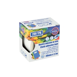 Nastro adesivo telato Eurocel formato 38 mm x 2,7 m - colore bianco 016014314- conf. 4