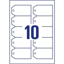 Cartellini rettangolari micro-perforati Avery in cartoncino 220 g - conf. 100