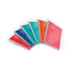 Quaderno Pigna Maxi spiralato 4 fori Monocromo - 70 fogli A4 80 g/m2 colori assortiti quadretti 4M - 0215555 4M- conf. 5