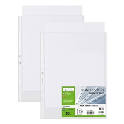 Buste in PP liscio Sei Rota Atla T Plus - altissimo spessore trasparente 30x42 cm - conf. 10