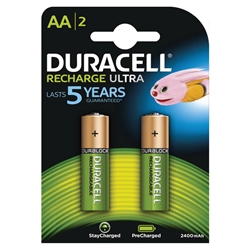 Batterie ricaricabili Duracell Precaricata Stilo 2400 mAh AA DU74- conf. 2